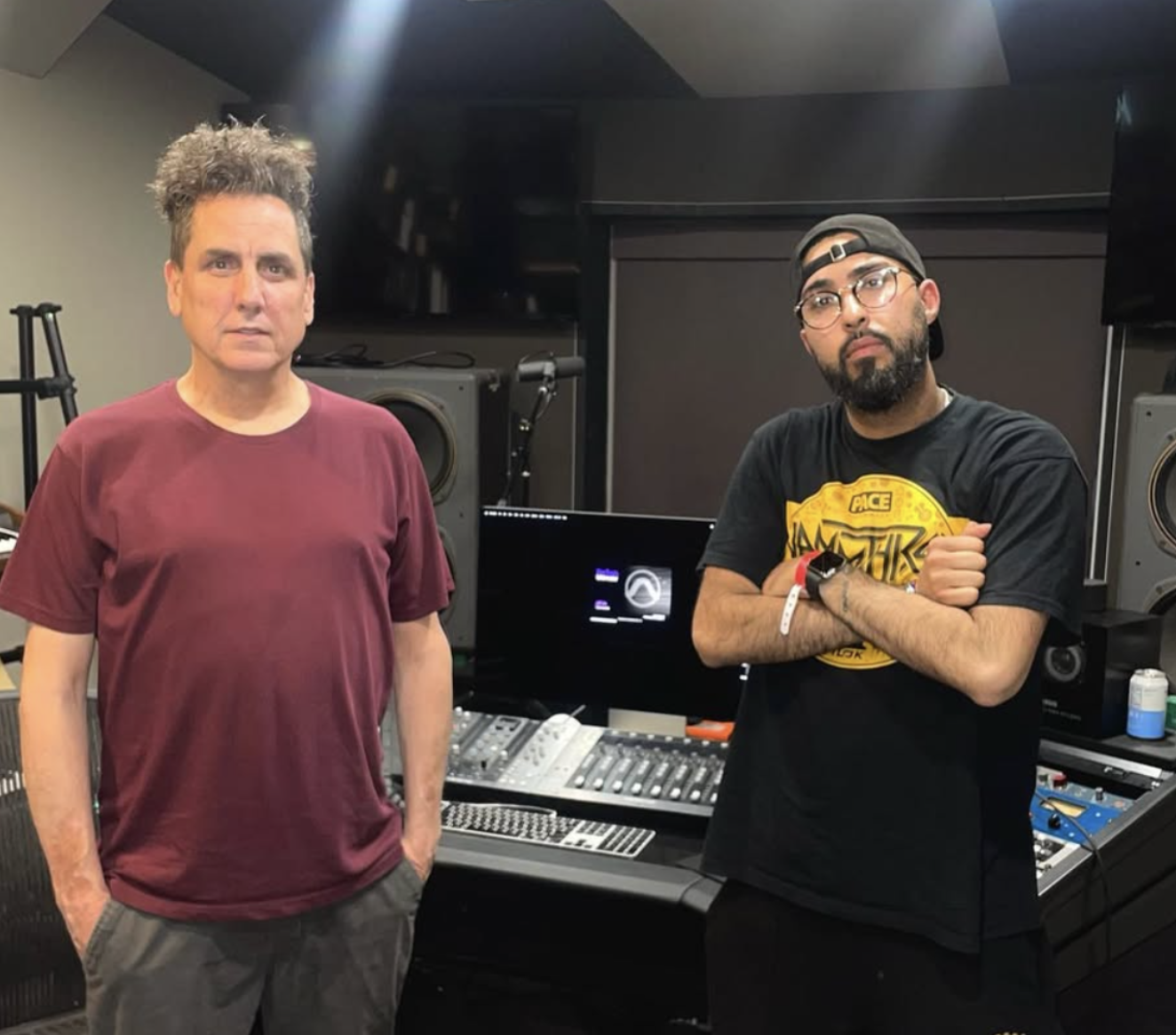 With Mike Dean